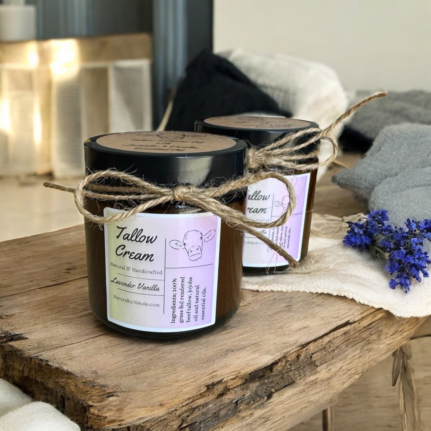 Lavender and Vanilla Tallow Cream 4oz