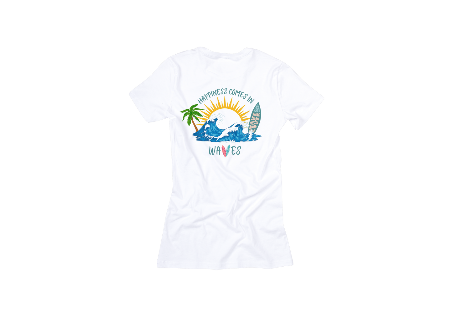 Short Sleeve T-Shirt Happiness Comes in Waves