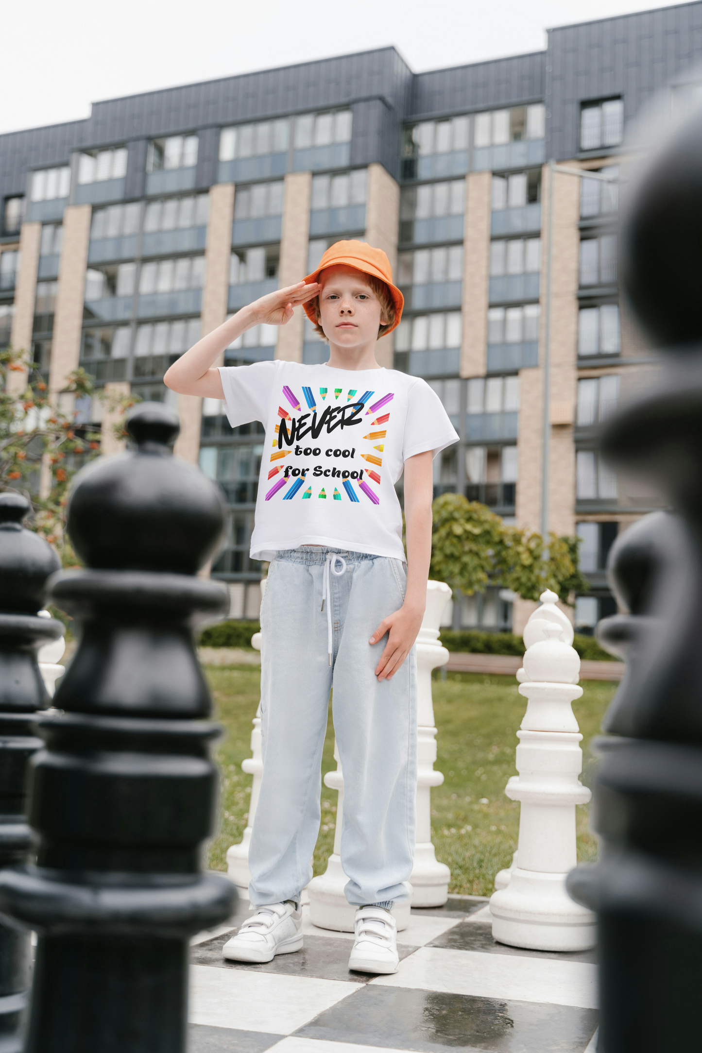 Kids Short Sleeve T-Shirt Never too cool for school