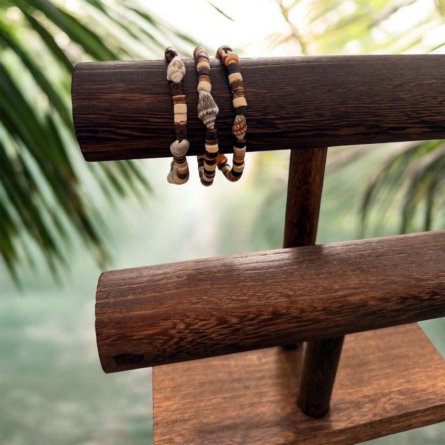 Coconut & Seashell Beaded Bracelets