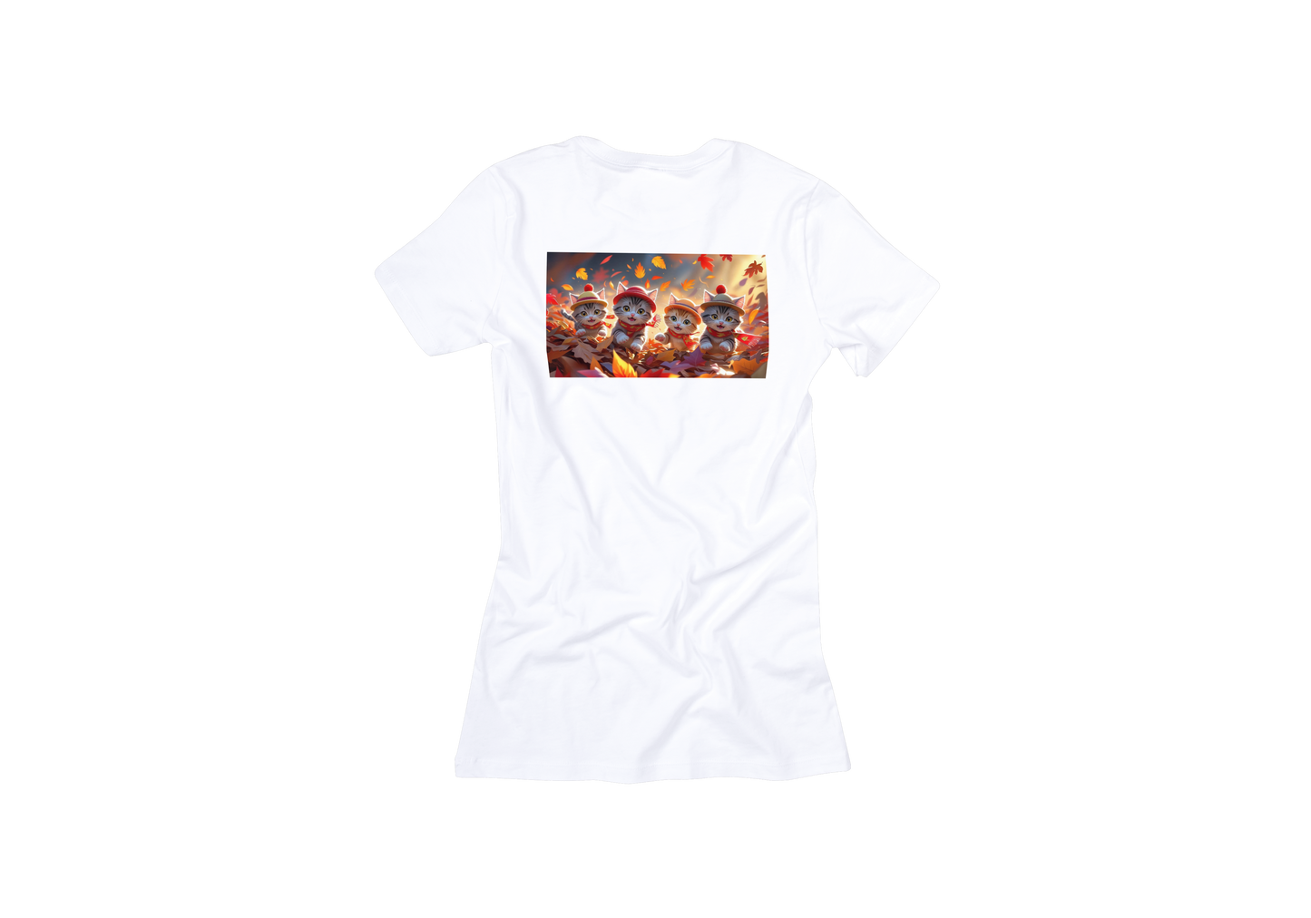 Short Sleeve T-Shirt Frolicking Autumn Kittens