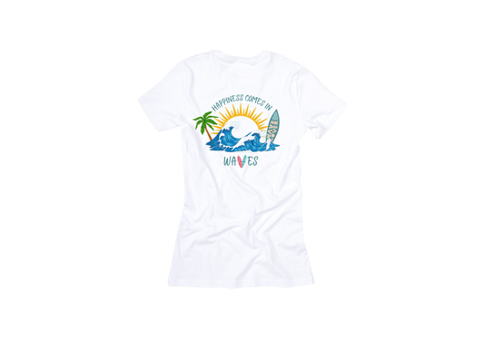 Short Sleeve T-Shirt Happiness Comes in Waves